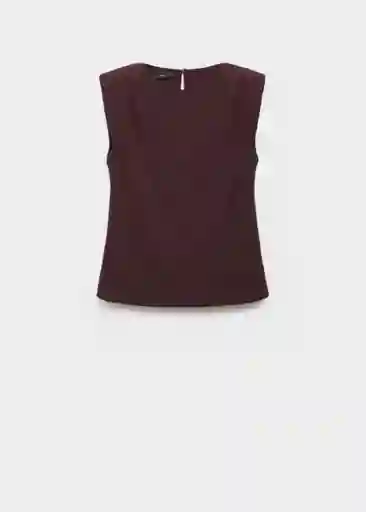Blusa Stereo Chocolate Talla M Mujer Mango
