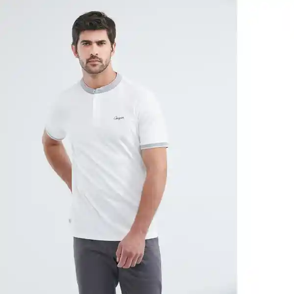 Camiseta Band Neck Hombre Blanco Talla XL Chevignon