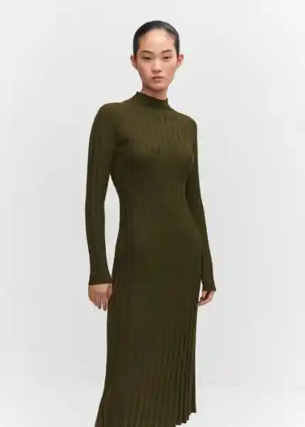 Vestido Flurrybs Khaki Talla M Mujer Mango