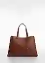 Bolso G Bello Cuero Talla 99 Mujer Mango