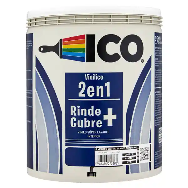 Ico Vinilo Lavable Tipo 1 Vinilico Blanco Almendra 2-1