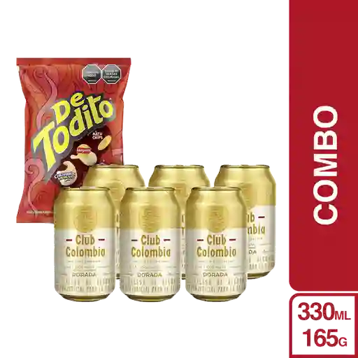 Combo de Todito Bbq 1 + 6 Club Colombia Dorada