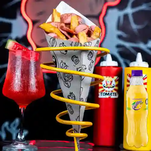 Combo Mr. Salchipapa + Quatro Original 400ML