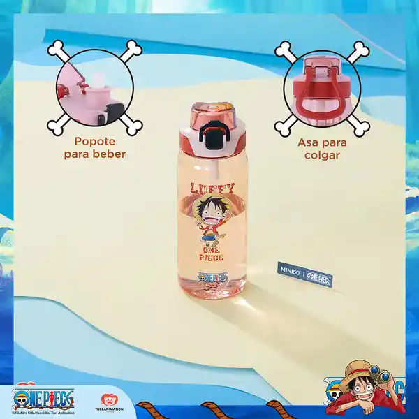 Botella de Con Asa Serie One Piece Luffy Miniso