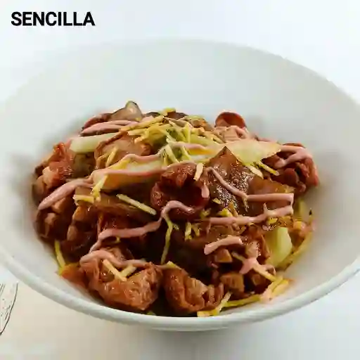 Salchipapas sencillas