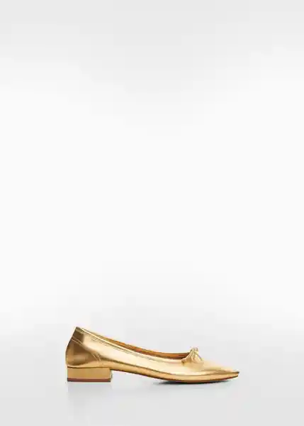 Zapatos Baila Mujer Oro Talla 35 Mango