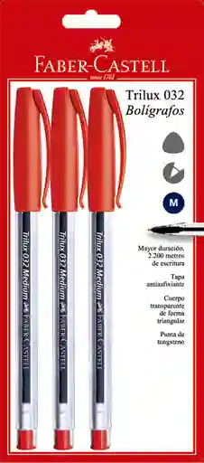 Faber Castell Boligrafo Trilux 035 Rojo