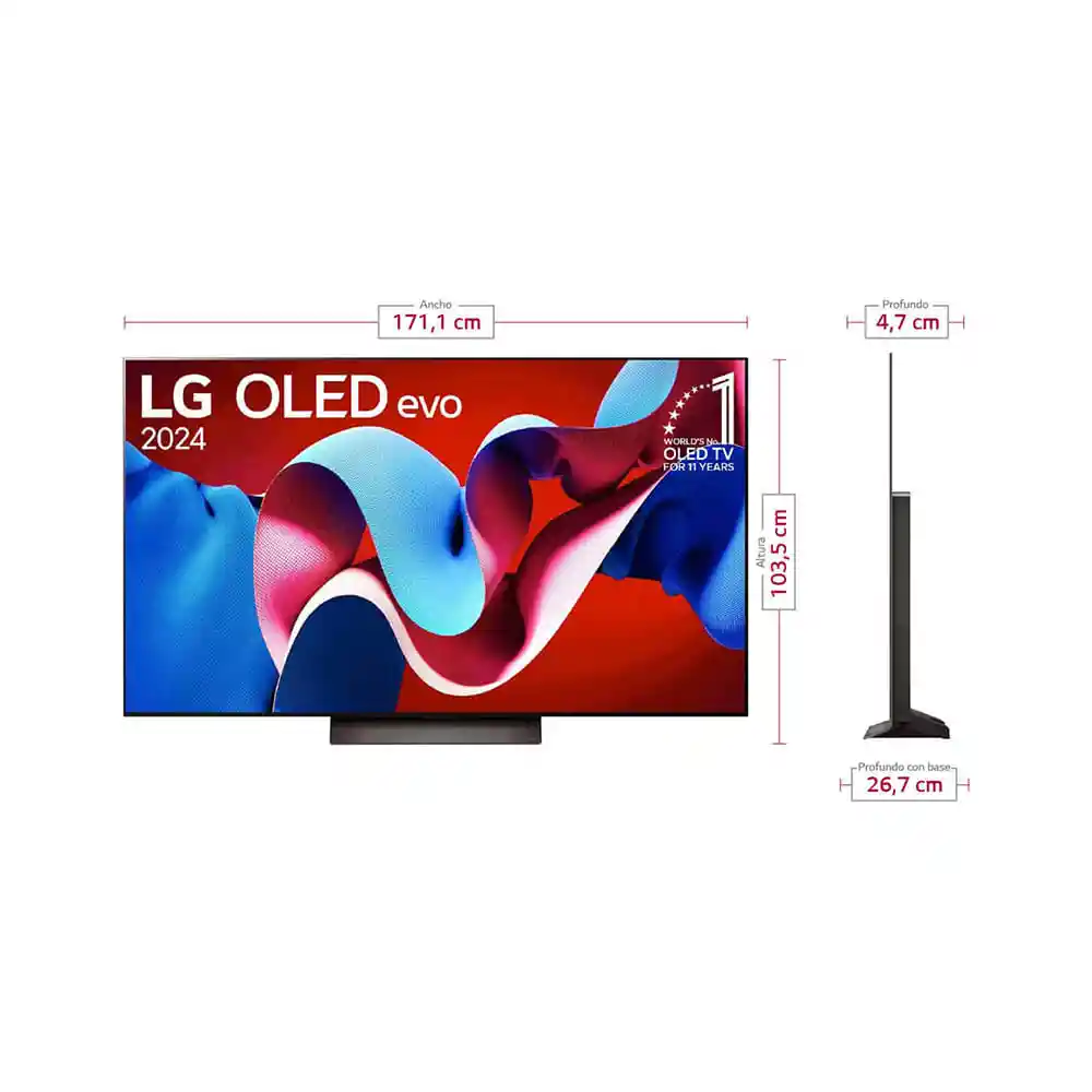 Televisor Lg 77" Oled Evo Uhd 4k Smart Tv Webos Oled77c4