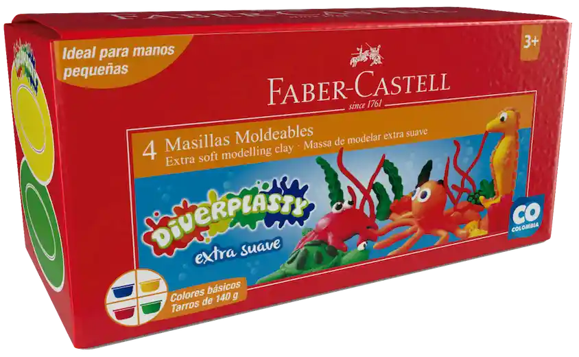 Faber Castell Diverplasty Colores Clasico X4U