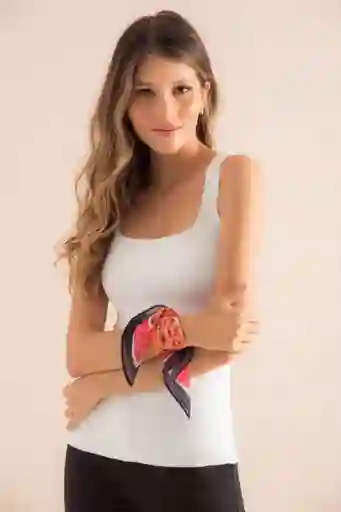Top Basic Color Blanco Talla S Ragged