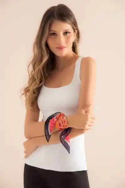 Top Basic Color Blanco Talla S Ragged