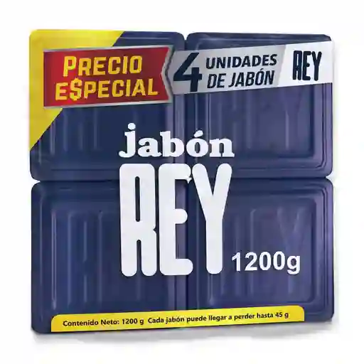 Rey Jabón Azul en Barra 4 Pack