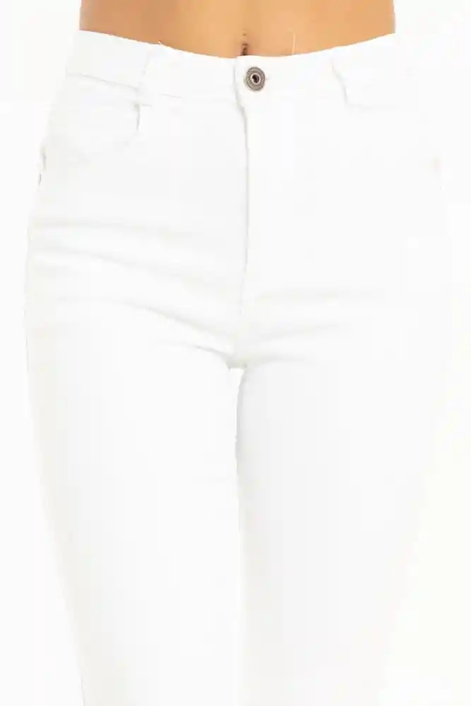 Jeans Mom Fit Blanco