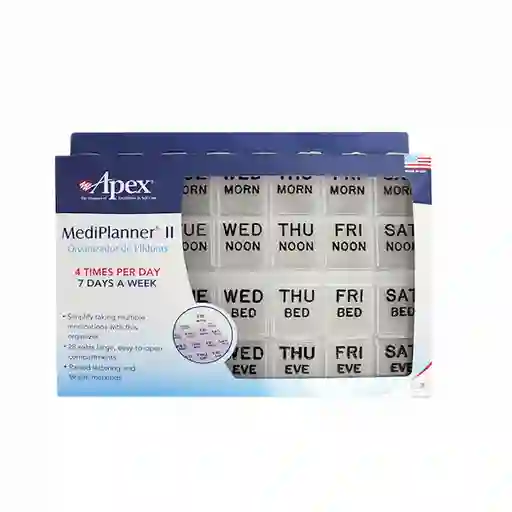 Apex Pastillero Semanal Transparente 