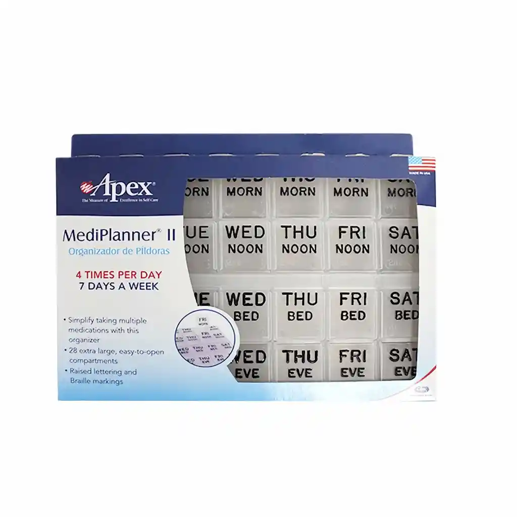 Apex Pastillero Semanal Transparente 