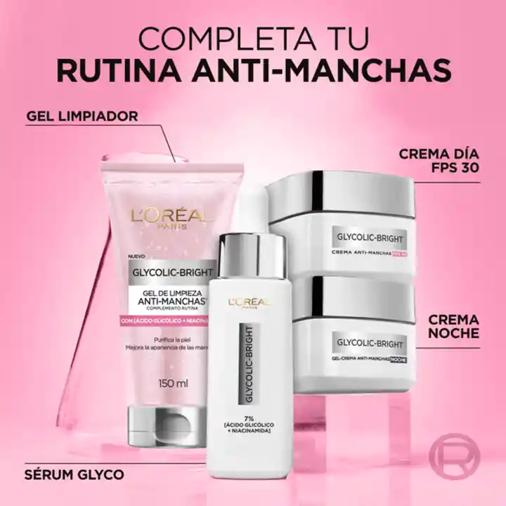 Gel Limpiador Antimanchas Ácido Glicólico L'Oréal Paris 150ml