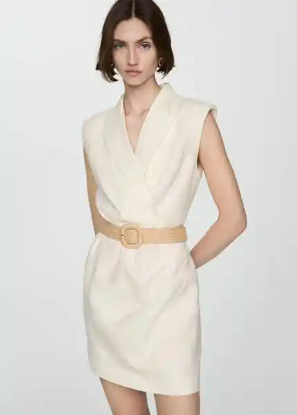 Vestido Giorgi Offwhite Talla S Mujer Mango