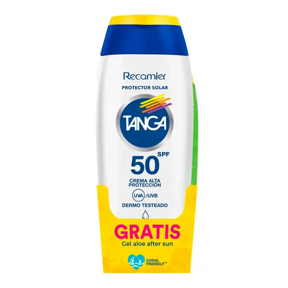 Bloqueador Tanga Spf50 X 130 Ml Gratis Gel After Sun