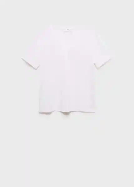 Camiseta Chalspic Blanco Talla S Mujer Mango