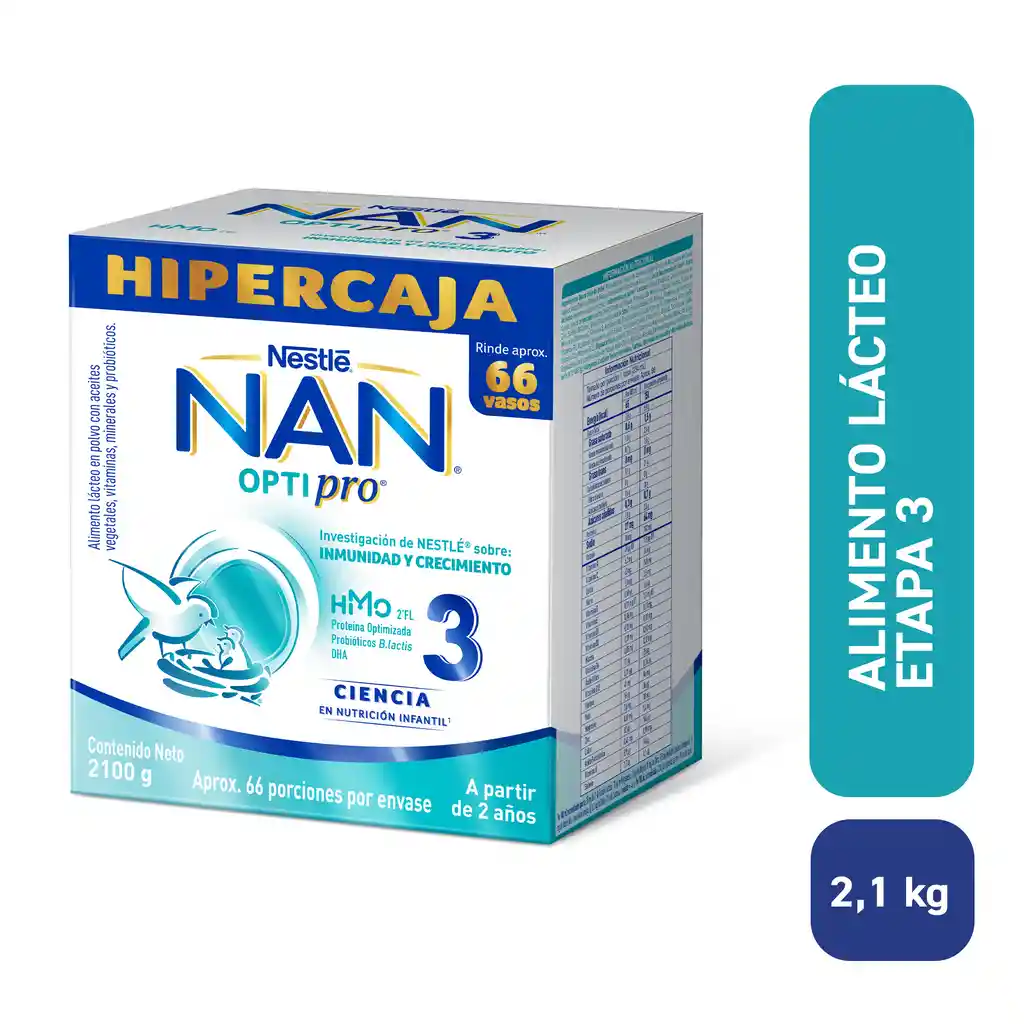 Alimento lácteo NAN OPTIPRO 3 x 2100 g