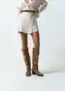 Falda Mujer Beige Arena Claro 6 441G370 Naf Naf