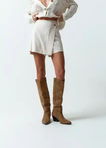 Falda Mujer Beige Arena Claro 6 441G370 Naf Naf
