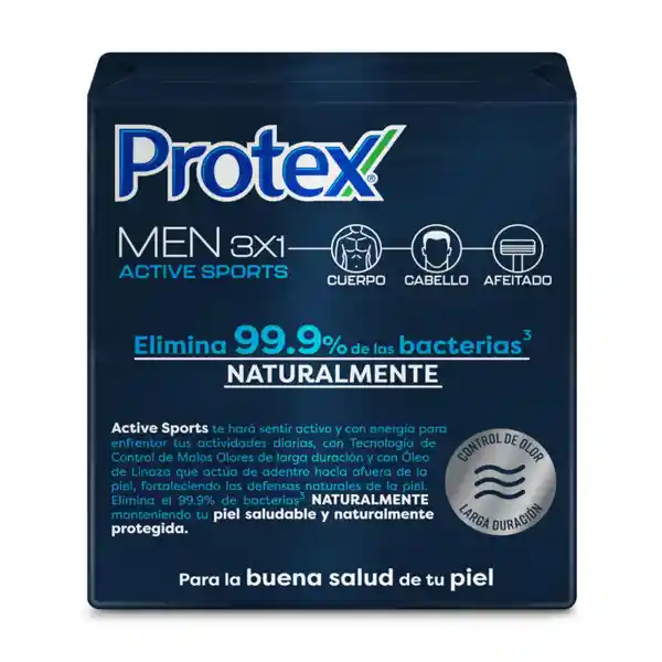 Jabon Antibacterial Protex Men Sport 110g x3