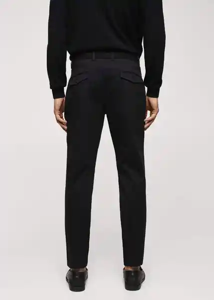 Pantalón Prato Negro Talla 44 Hombre Mango