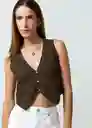 Chaleco Tejido Mujer Verde Olivo Ultra Oscuro Talla S 482G009 Naf Naf