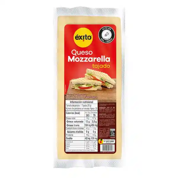 Queso Mozzarella Tajado Éxito 