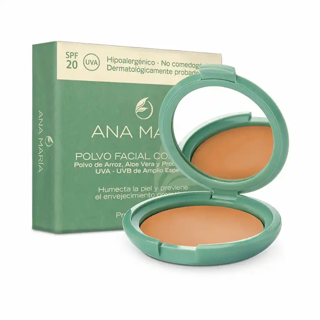 Ana Maria Polvo Compacto Facial De Arroz Tono 8