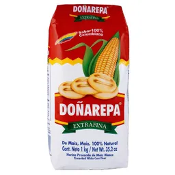 Doñarepa Harina de Maíz Blanco Extra Fina