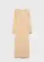 Vestido Seeds Camel Talla 24 Mujer Mango