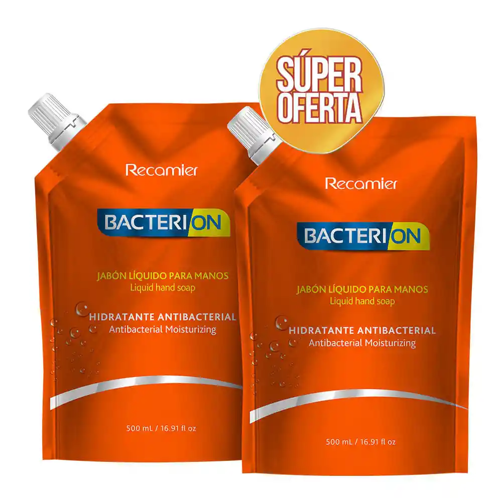 Bacterion Jabón Líquido para Manos Hidratante Antibacterial 