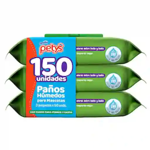 Petys Paños Húmedos 150 Unidades