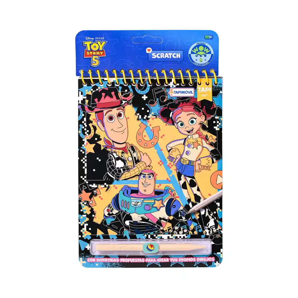 Libro Para Pintar Toy Story 5 Raspa y Revela Colores Ocultos
