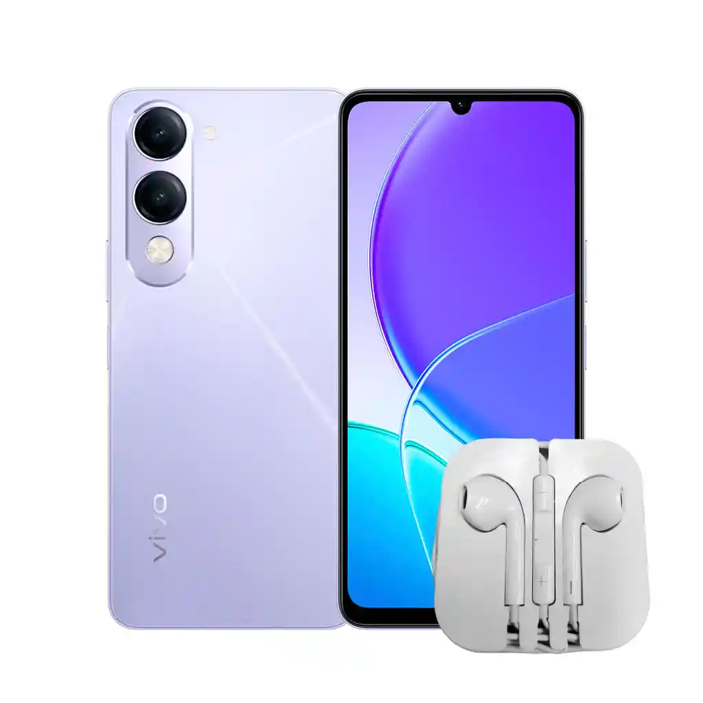 Celular Vivo Y04 4gb / 256gb Violeta + Audífonos Celular Vivo Y04 4gb / 256gb Violeta
