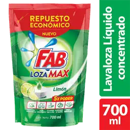Fab Lavaloza Líquido Concentrado Lozamax Limón