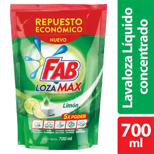 Fab Lavaloza Líquido Concentrado Lozamax Limón