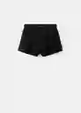 Short Maria Negro Talla 34 Mujer Mango