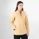 Chaqueta Cuello Alto Manga Larga Café Talla S 725569
