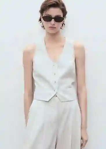Chaleco Bali Crudo Talla S Mujer Mango