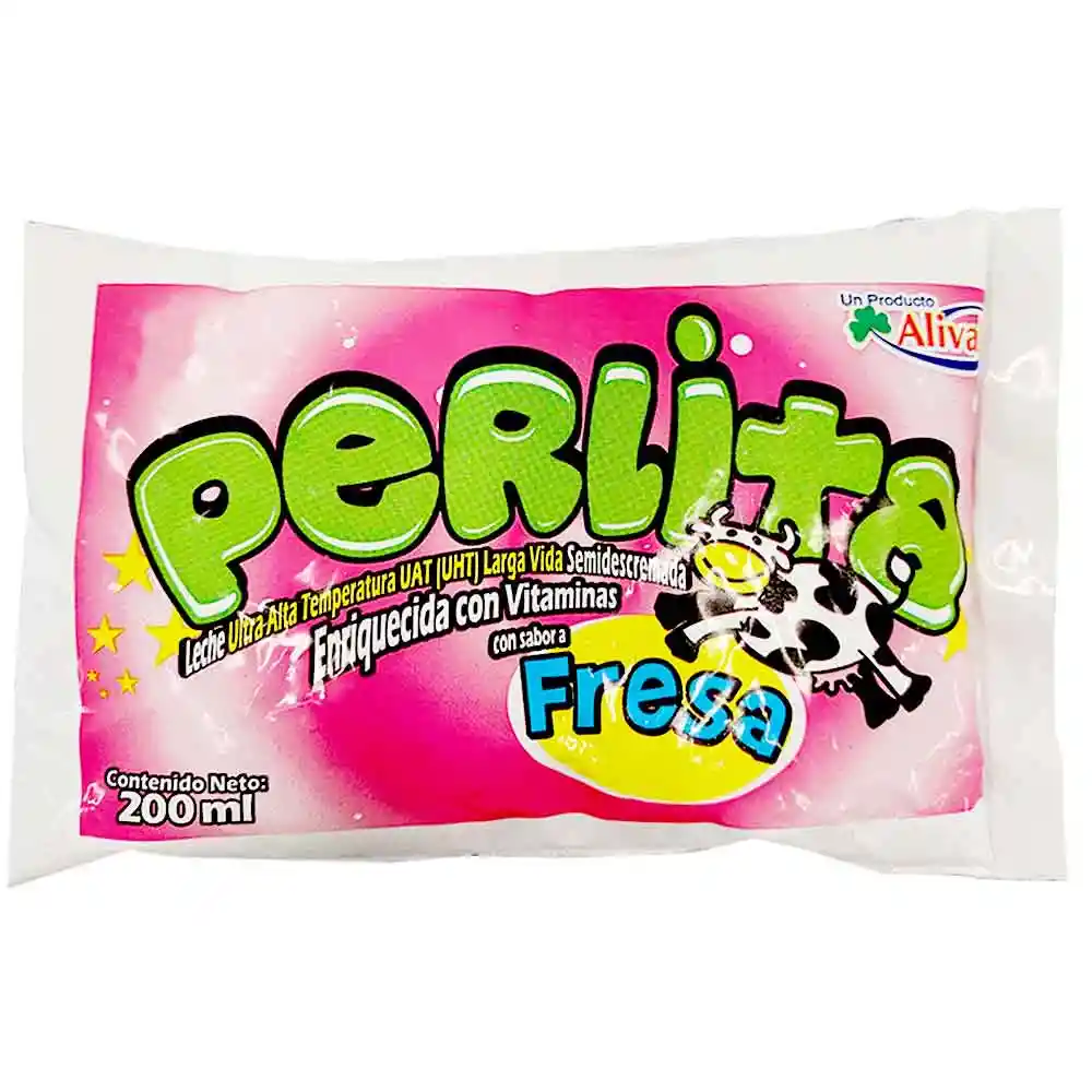 Leche Saborizada Perlita De Fresa X200 Ml
