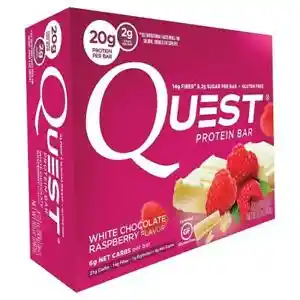 Quest Barra Chocolate Blanco y Frambuesa