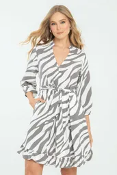 Vestido Corto Zebra