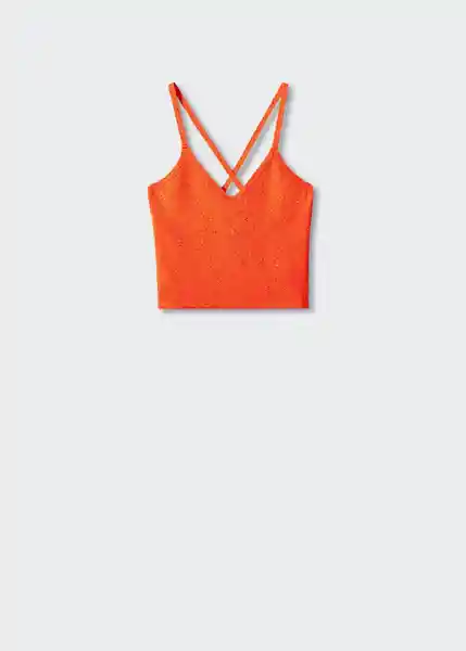 Top Clara Naranja Talla L Mujer Mango