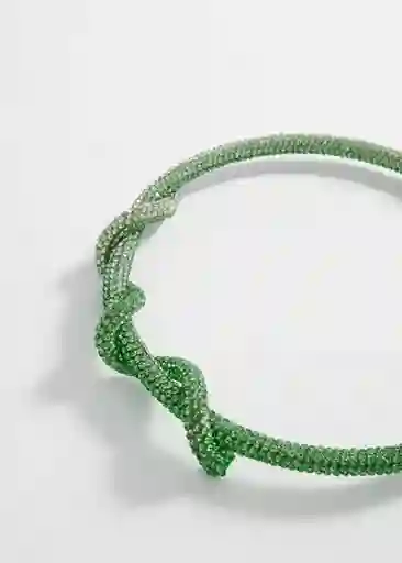 Collar Hibisco Verde Talla 99 Mujer Mango
