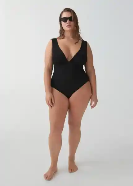 Vestido Bañador Micap Negro Talla XL Mujer Mango