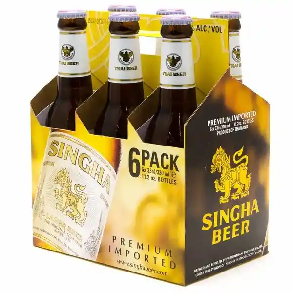 Singha Cerveza Tailandesa  Six Pack