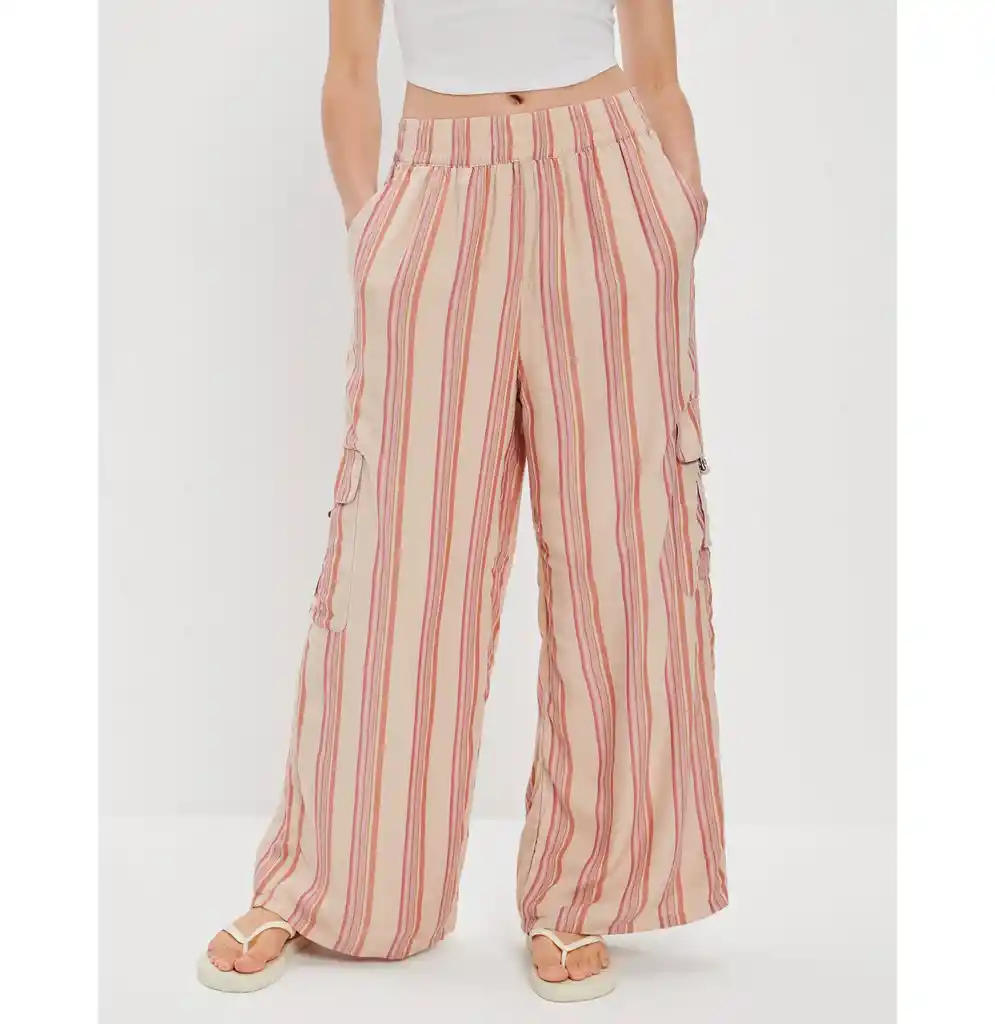 Pantalón Para Mujer Rosado Talla LARGE American Eagle